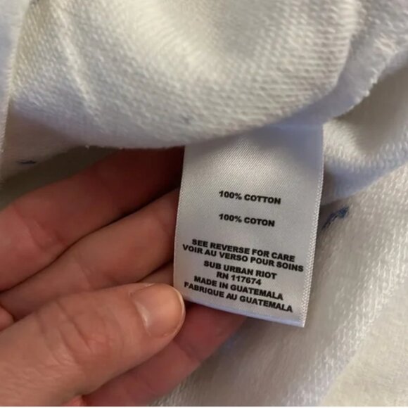 Suburban Riot white sweatshirt with paint splatters - Picture 5 of 7